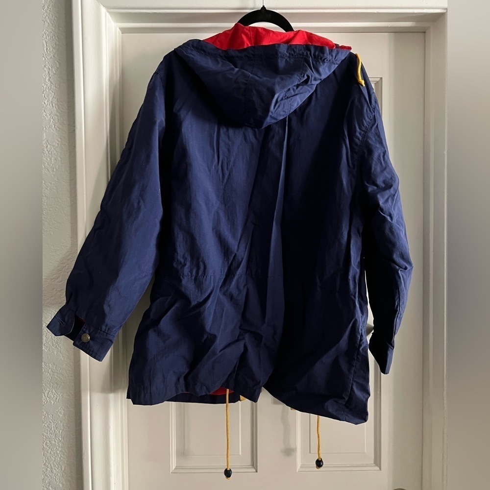 Vintage 90’s Kaotic Windbreaker jacket navy blue red yellow size medium M - Picture 3 of 6